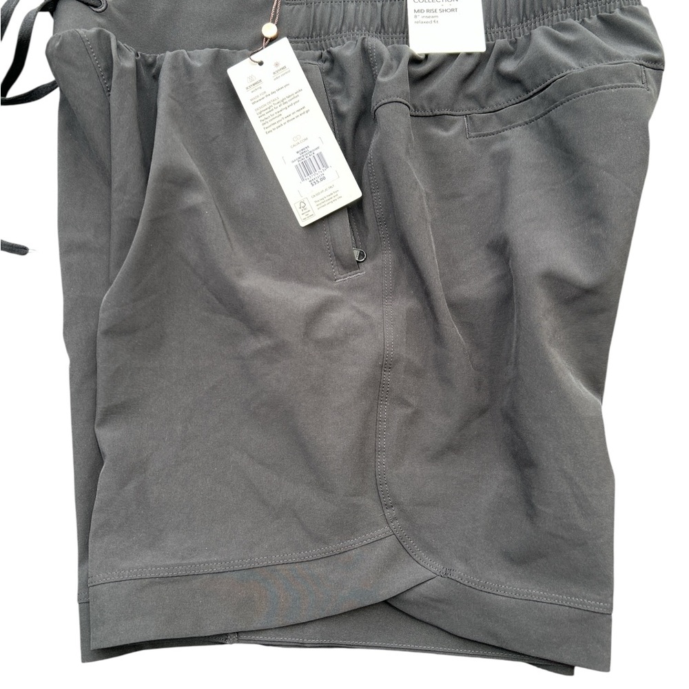 CALIA Journey Woven Bermuda Short Pure Black Mid Rise 8in Inseam Small